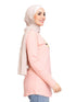 Powder Rose Printed Long - Sleeve Design 41 - Khotwh
